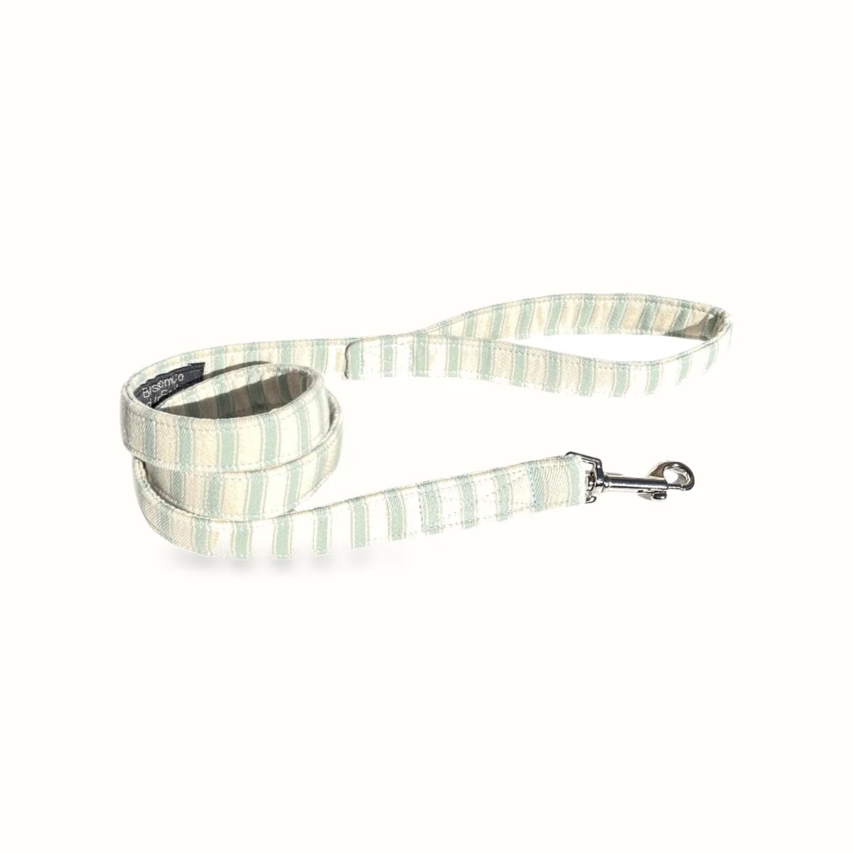 Hartland Pale Green Ticking Dog Lead — BlossomCo