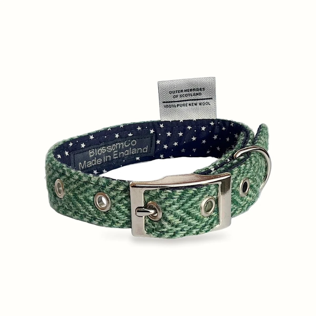 Scotasay Green Herringbone Dog Collar — BlossomCo