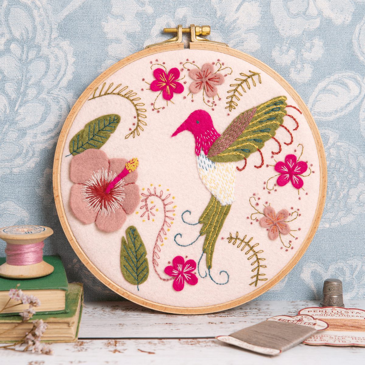 Hummingbird Felt Appliqué Hoop Kit — Corinne Lapierre