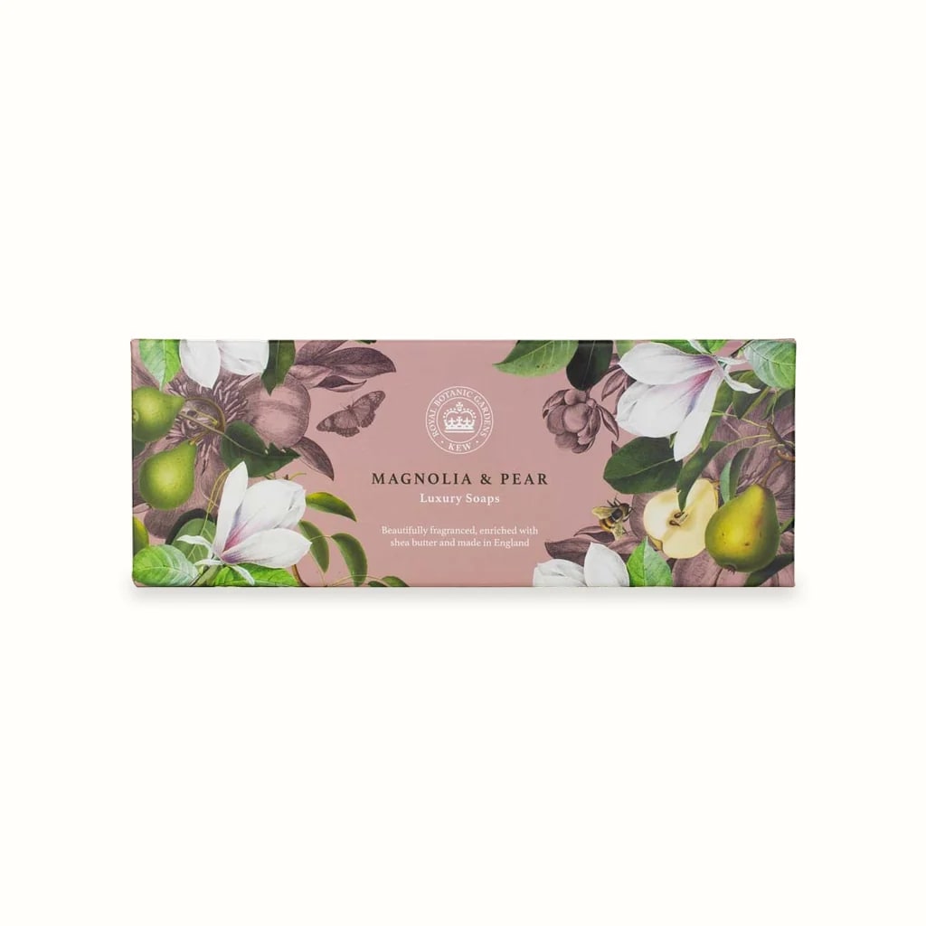 Kew Gardens Magnolia and Pear Triple Soap Gift Box, 3 x 100g — The English Soap Company