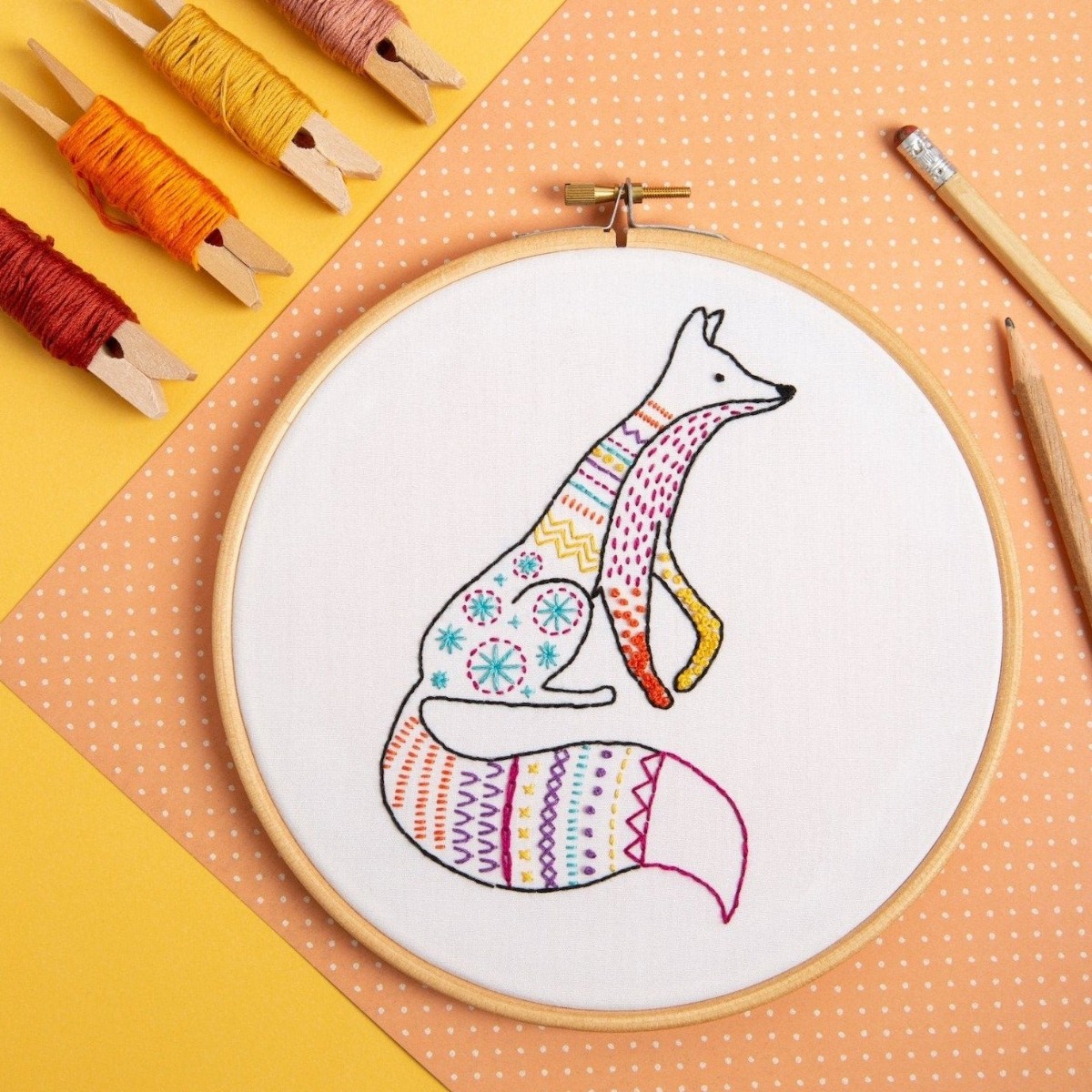 Fox Embroidery Kit — Hawthorn Handmade