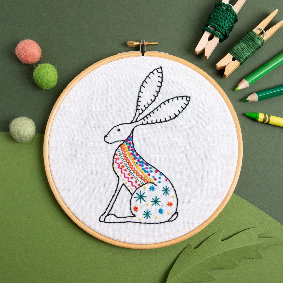 Hare Embroidery Kit — Hawthorn Handmade