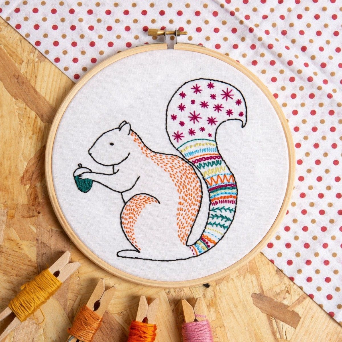 Squirrel Embroidery Kit — Hawthorn Handmade