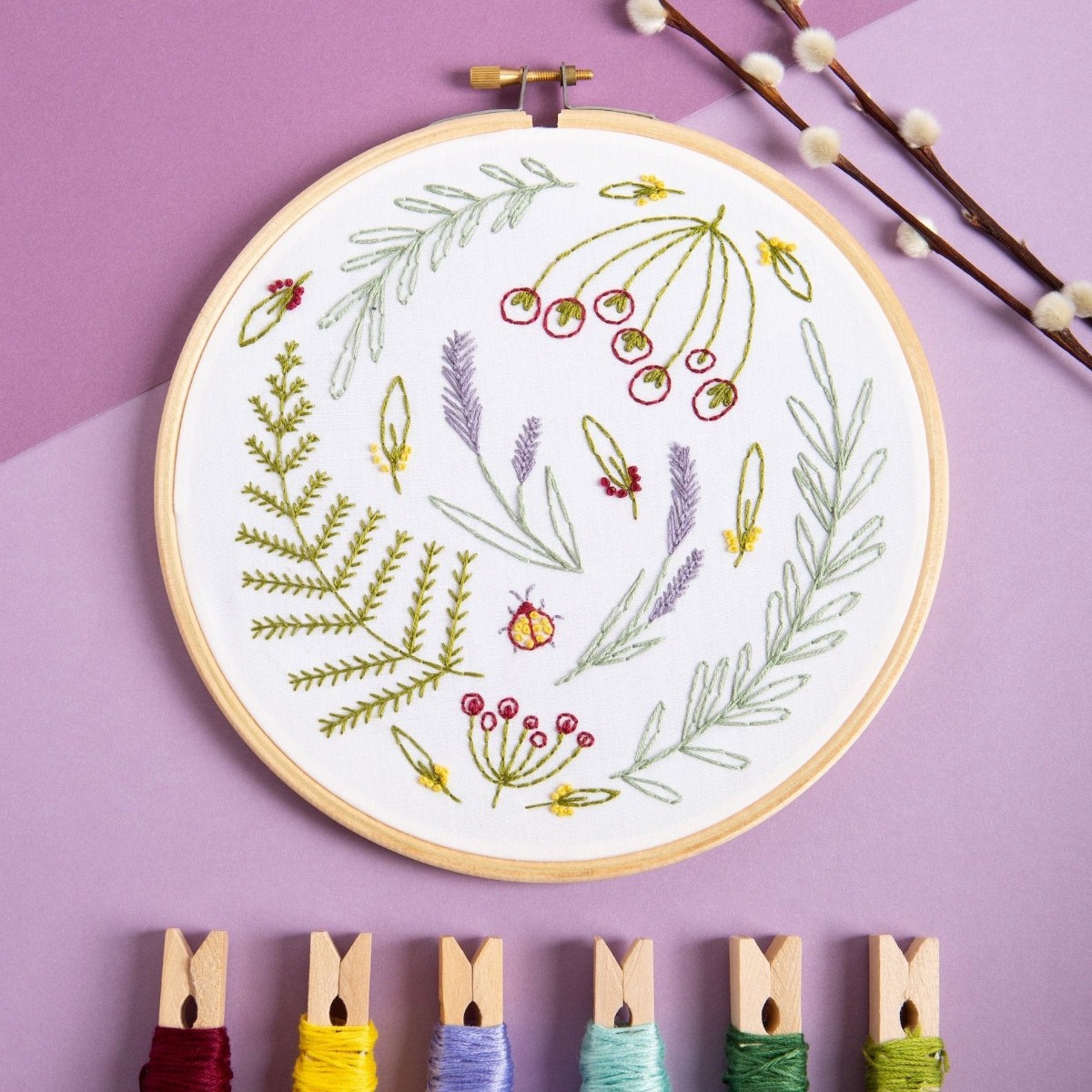 Wildwood Botanical Embroidery Kit — Hawthorn Handmade