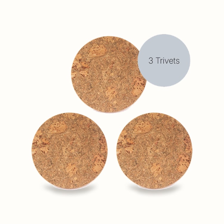 Natural Cork Trivets, set of three — LIGA