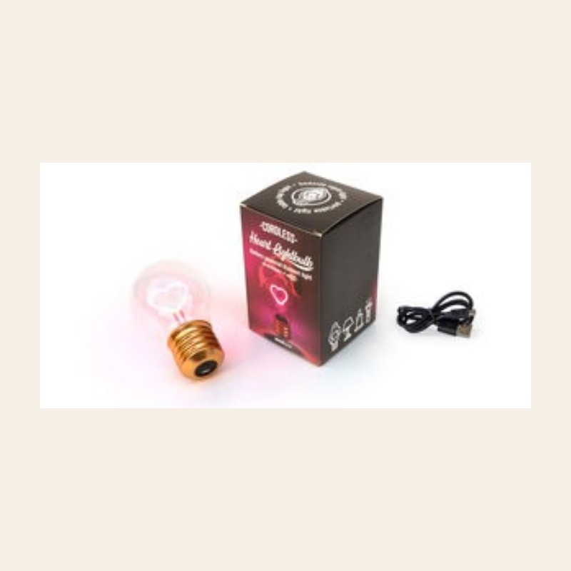 Cordless Heart Filament Bulb — Suck UK