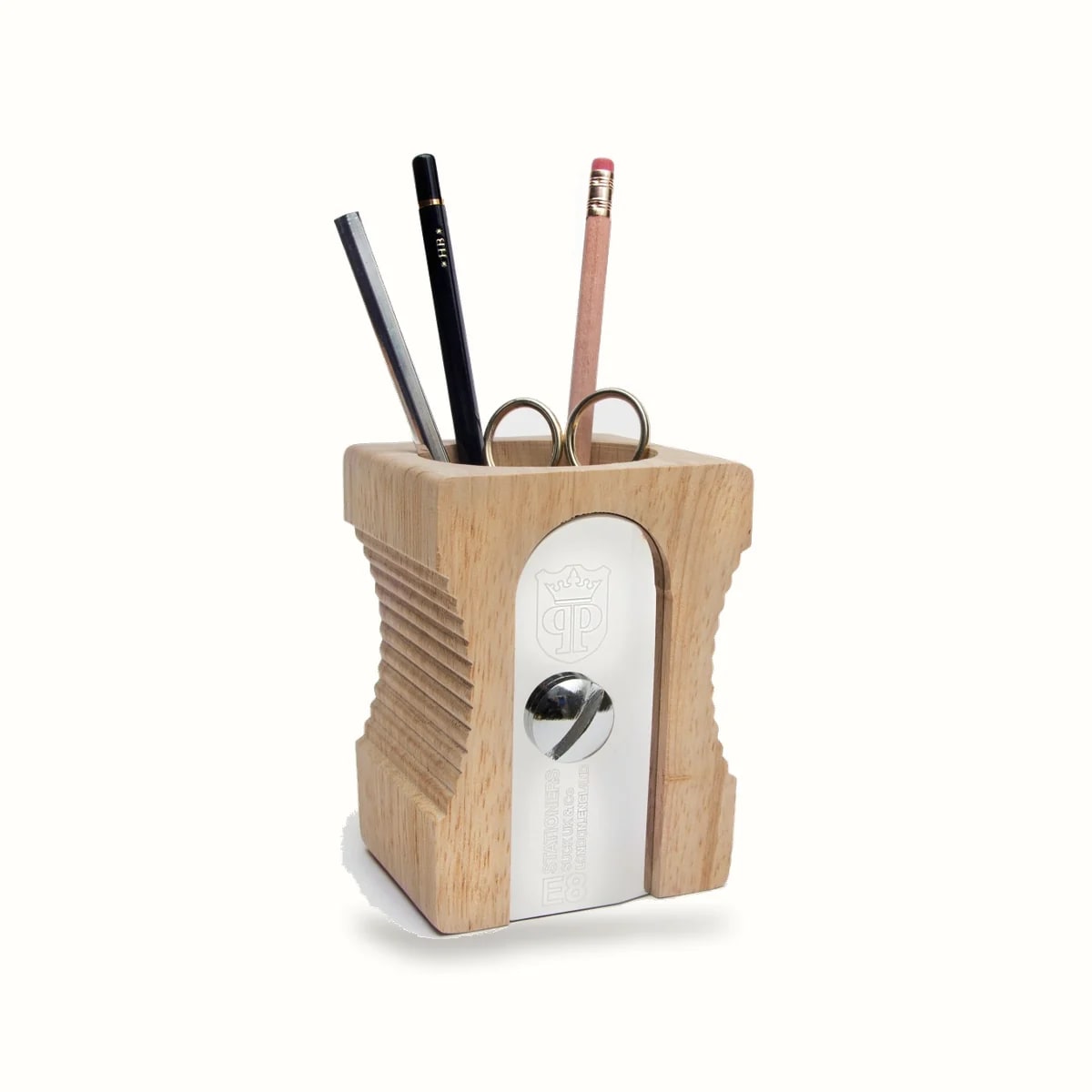 Rubberwood Pencil Sharpener Desk Pot — Suck UK